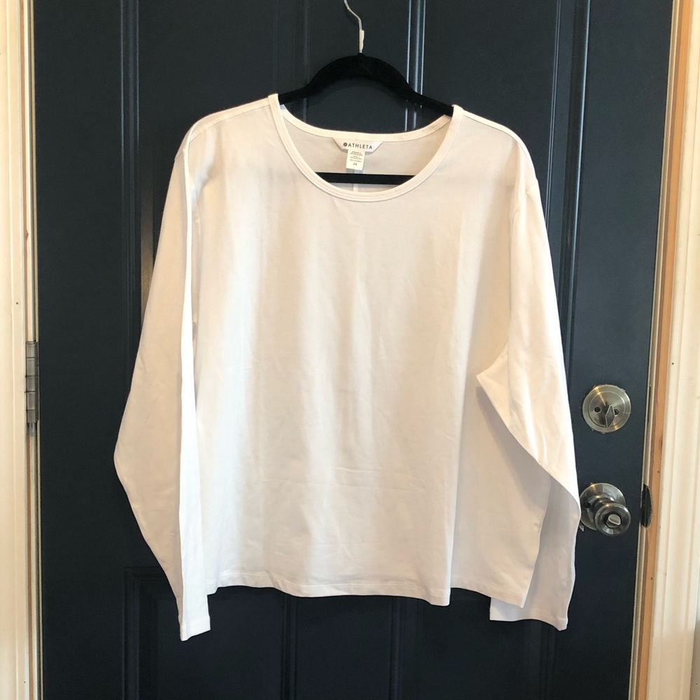 Athleta womens plus size Classic White Top 2x